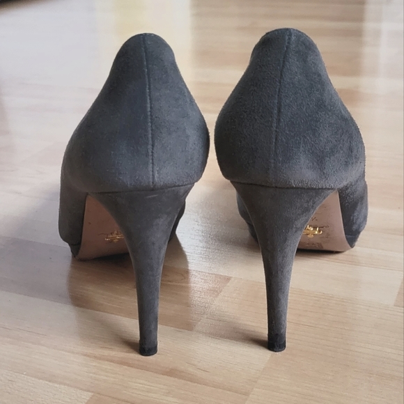 Authentic Prada Suede Heels (39.5) - Picture 3 of 5
